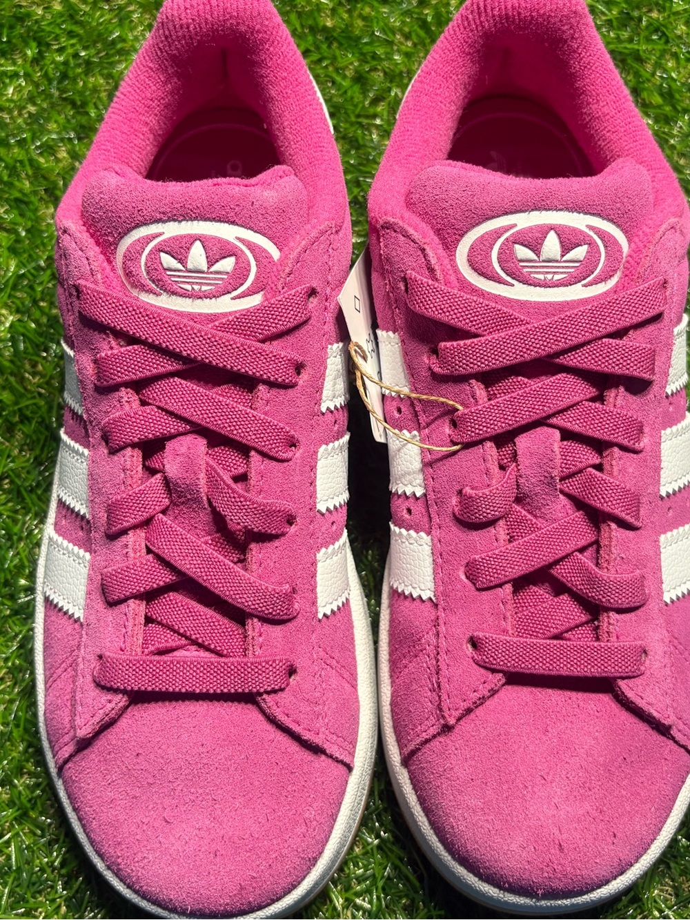 adidas Campus kids 3 Pink Suede Sneakers with White Stripes